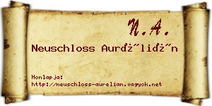 Neuschloss Aurélián névjegykártya